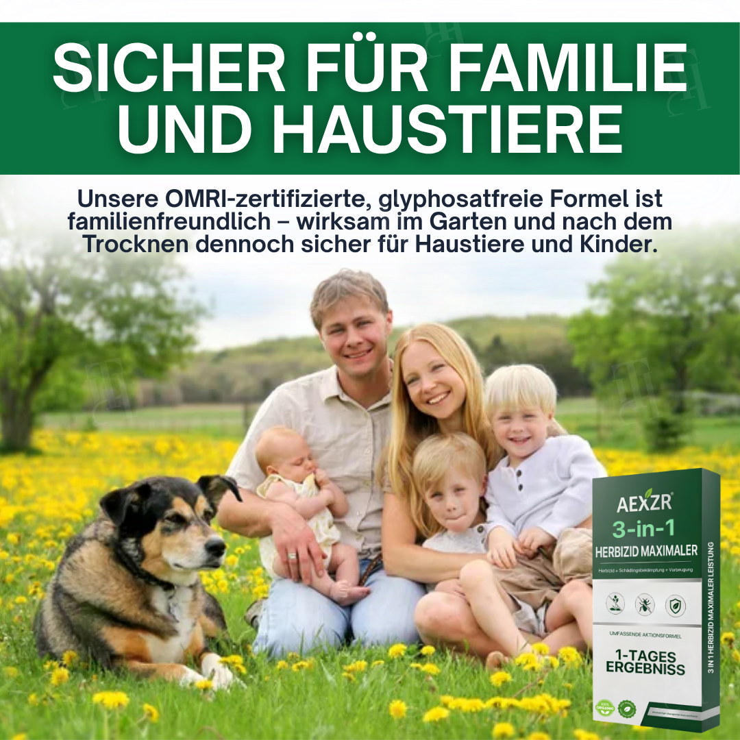 🔥RABATT – NIEDRIGSTER PREIS – 50 % RABATT🌿AEXZR® 3 in 1 Herbizid Maximaler Leistung