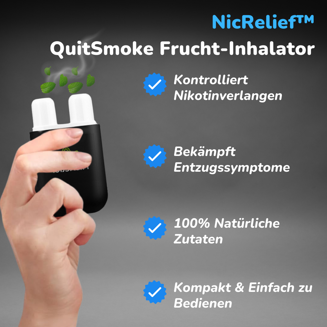 NicRelief™ QuitSmoke Fruchtiger Inhalator -💰Sichern Sie sich bis zu 80% Rabatt, solange der Vorrat reicht! 🛍️